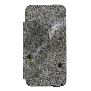 Granitfelsen grau mit grünem Moos Incipio Watson™ iPhone 5 Geldbörsen Hülle