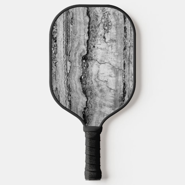 Granitmarmor | abstraktes Steinmuster Pickleball Schläger (Vorderseite)