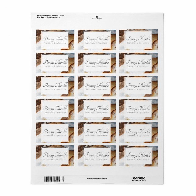 Granitplatte Adressaufkleber (Vorne)