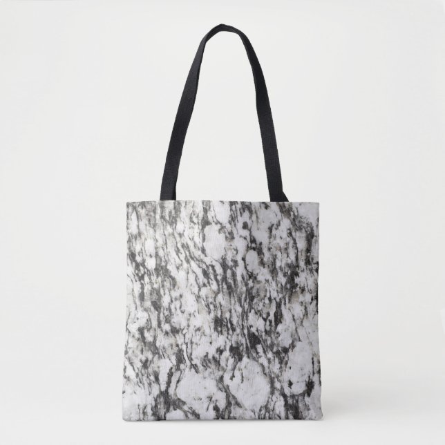 Granitstruktur | Hintergrund aus schwarzem Marmor Tasche (Vorderseite)