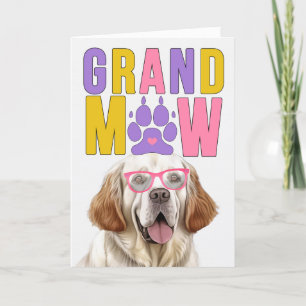 GranMAW Clumber Spaniel GrandDOG Großeltern Day Feiertagskarte