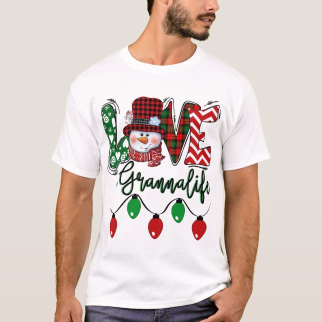Granna Snowman Liebe Granna T-Shirt (Vorderseite)