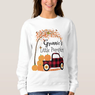Grannie's Little Pumpkins Red Truck Herbst Sweatshirt