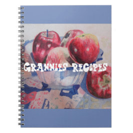 Grannies Rezepte Red Apples WasserfarbenNotebook Notizblock