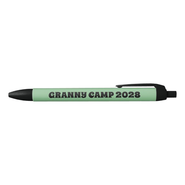 Granny Camp Retro Grüner Text Kugelschreiber (Oberseite)