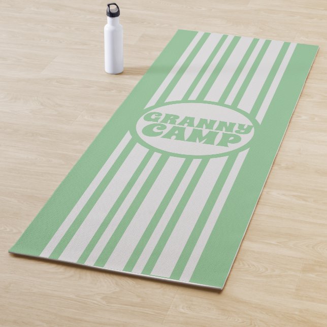 Granny Camp Retro Grüner Text Yogamatte (Beispiel)