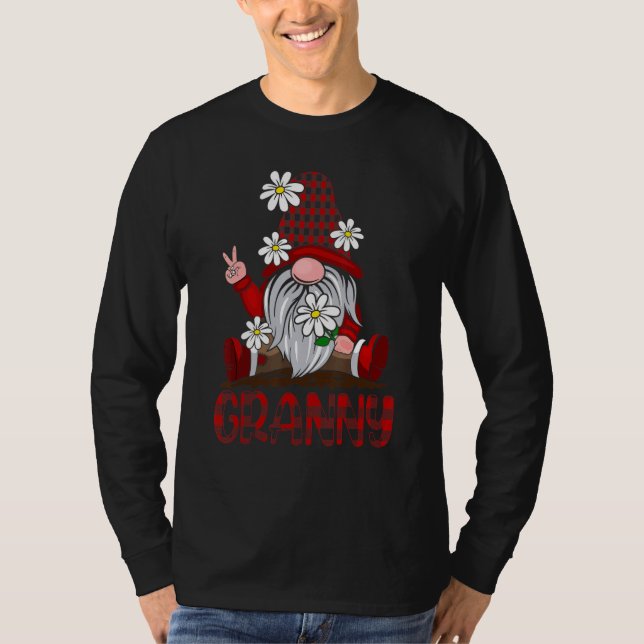 GRANNY Gnome with Daisy Flower Christmas Day   T-Shirt (Vorderseite)