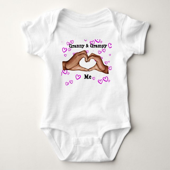 granny & grampy Liebe Baby Strampler (Vorderseite)