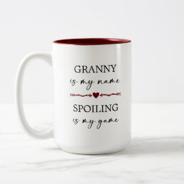 Granny ist mein Name Spoiling ist mein Spiel Foto  Zweifarbige Tasse