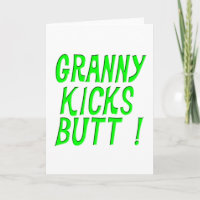 Granny Kicks Hintern! Grußkarte