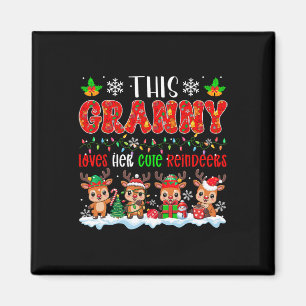 Granny Lieben Ihre Niedlichen Renditen Xmas Gruppe Magnet