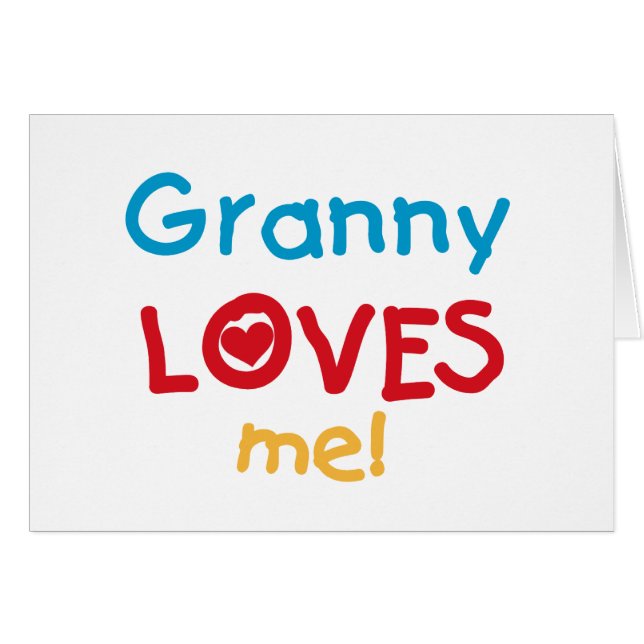 Granny Lieben Me Tshirts und Geschenke (Vorderseite (Horizontal))