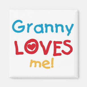 Granny Lieben Me Tshirts und Geschenke Magnet