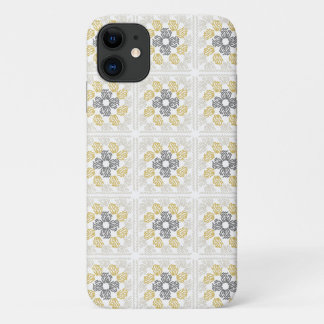 Granny Quadrat-Skizze gelb grau Case-Mate iPhone Hülle