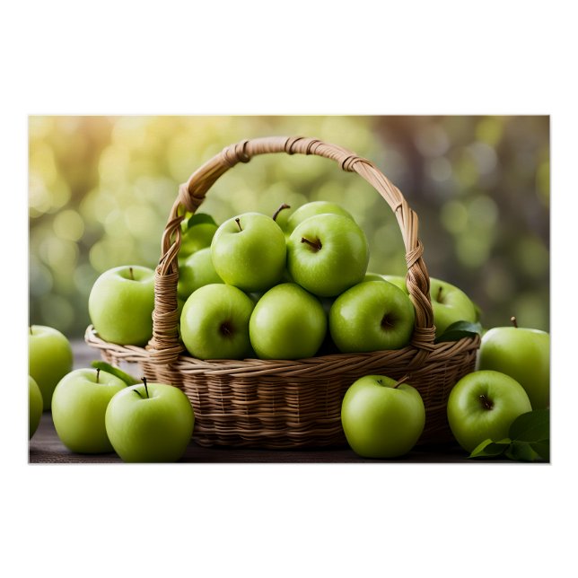 Granny Smith Äpfel Poster (Vorderseite)