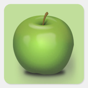 Granny Smith Apple Quadratischer Aufkleber