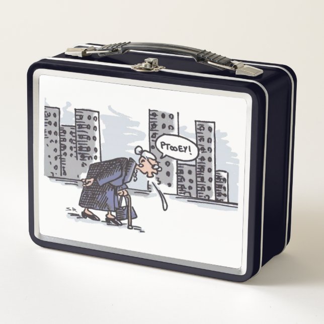 Granny Spitzen, schwarzer Lunchbox (Vorderseite)