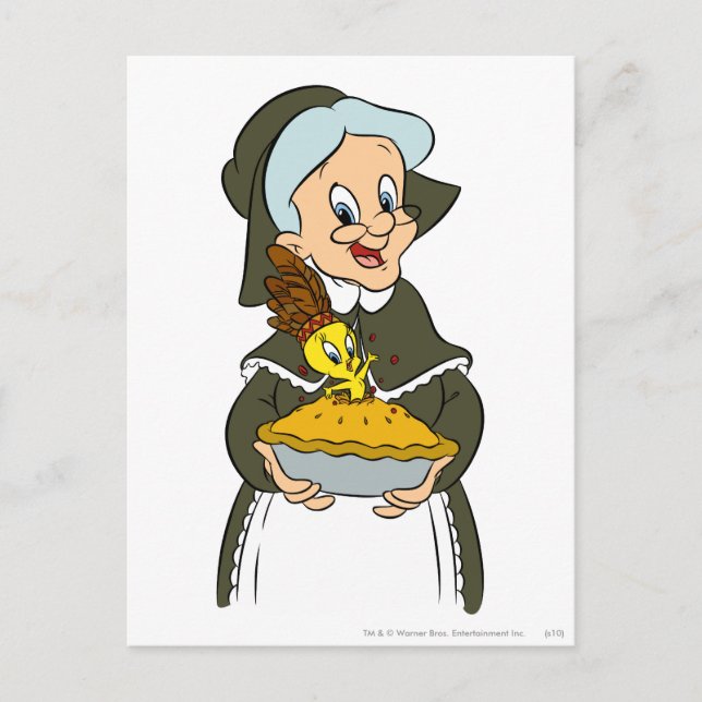 Granny und TWEETY™ Pie Postkarte (Vorderseite)