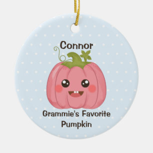 Granny's Lieblingspumpkin Custom Großkindname Keramik Ornament