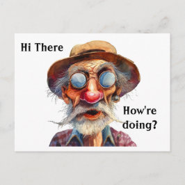 Granpa Sprichwort Hi und fragend Wie geht es? bear Postkarte