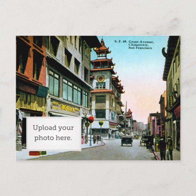 Grant Avenue Chinatown Postkarte (Vorderseite)