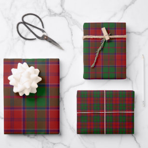 Grant Clan Tartan Scottish Kariert Geschenkpapier Set