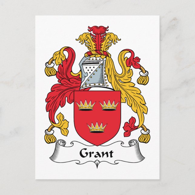 Grant Familienwappen Postkarte (Vorderseite)
