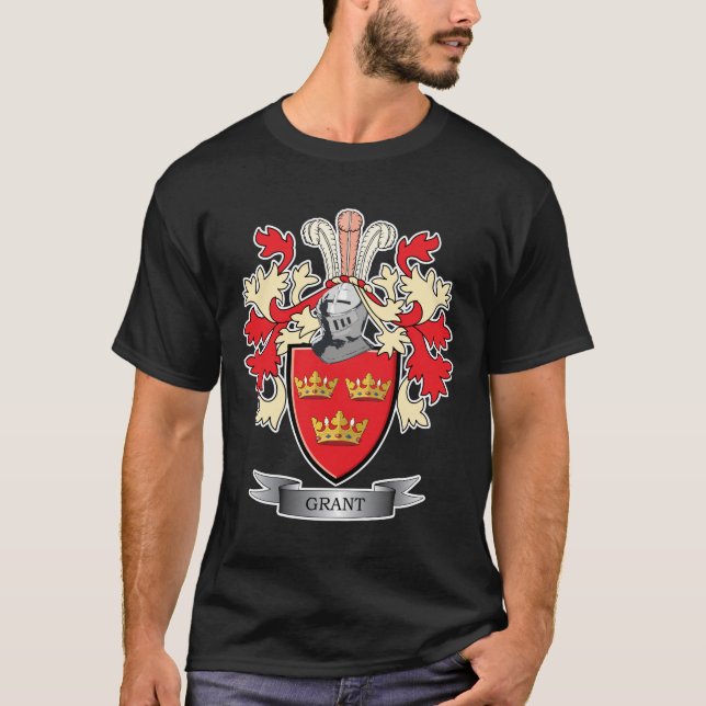 Grant-Familienwappen-Wappen T-Shirt (Vorderseite)