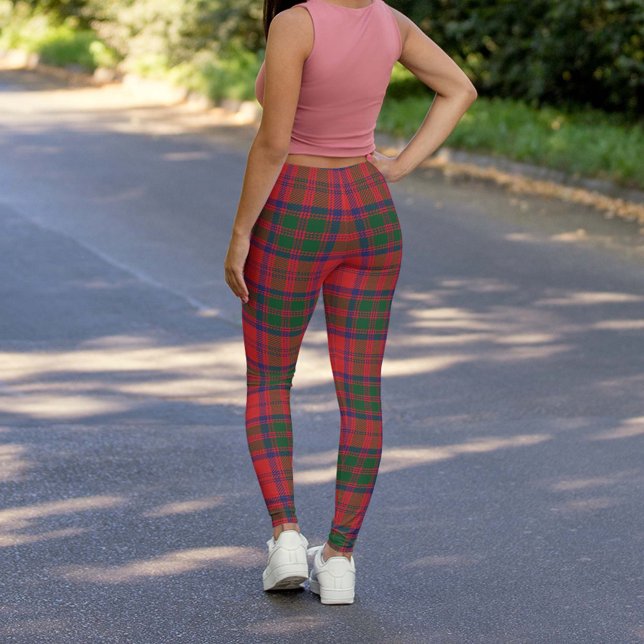 Grant Kariert Scottish Clan Tartan Red Green Blue Leggings (Von Creator hochgeladen)
