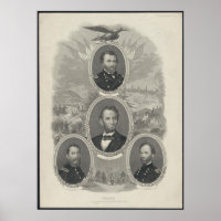 Grant, Lincoln, Sheridan, Sherman