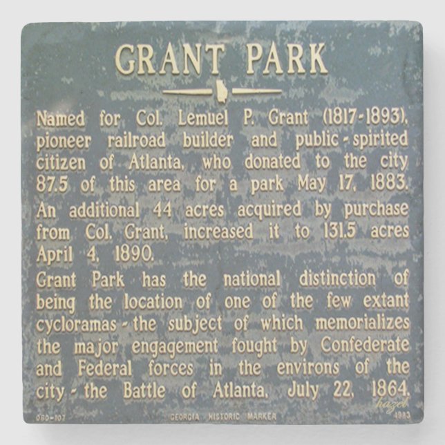 Grant Park Atlanta Untersetzer (Vorderseite)