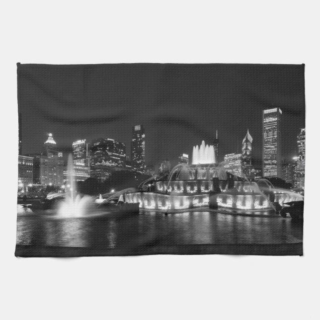 Grant Park Chicago Grayscale Handtuch (Horizontal)