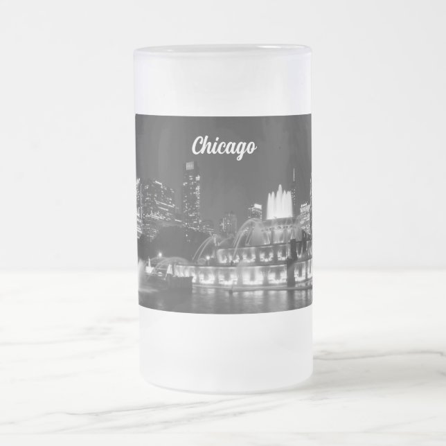Grant Park Chicago Grayscale Mattierte Tasse (Mittel)