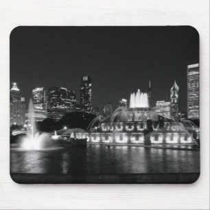 Grant Park Chicago Grayscale Mousepad