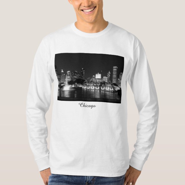 Grant Park Chicago Grayscale T-Shirt (Vorderseite)