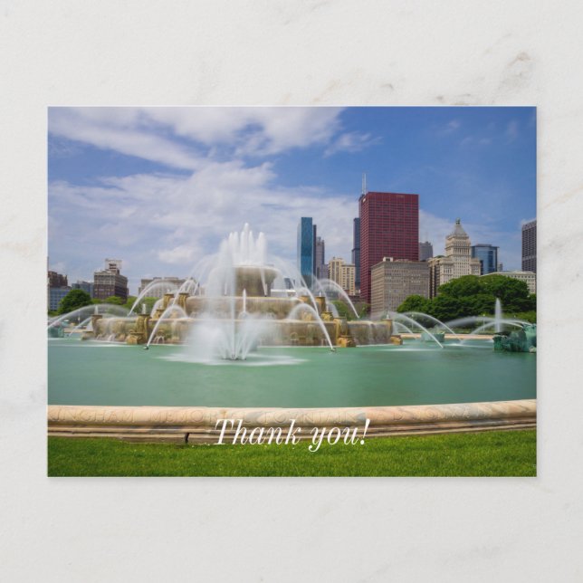 Grant Park City View Vielen Dank Postcard Postkarte (Vorderseite)