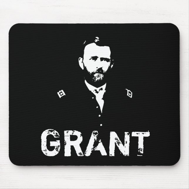 Grant -- Schwarzweiss Mousepad (Vorne)