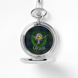 Grant Scottish Clan Tartan & Crest Armbanduhr