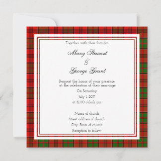 Grant Scottish Wedding Square Einladung