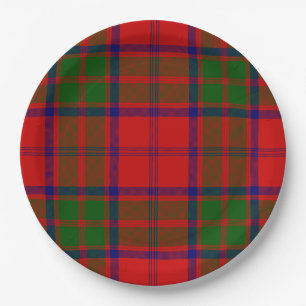 Grant tartan red green kariert pappteller