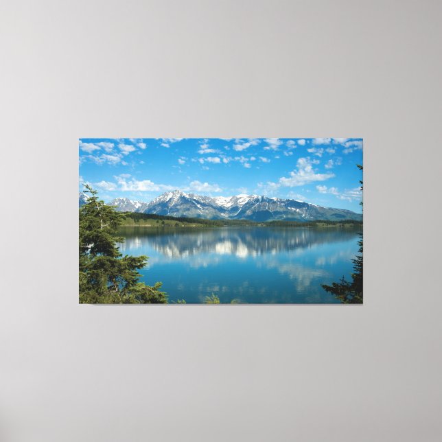 Grant Teton Mountains - Wilde Orte Fotografie Leinwanddruck (Vorderseite)