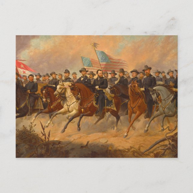 Grant und Seine Generäle von Ole Peter Hansen Ball Postkarte (Vorderseite)