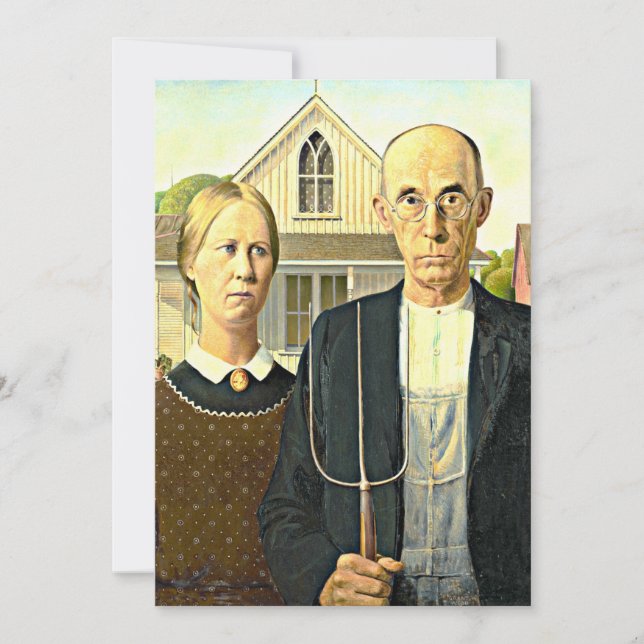 Grant Wood - American Gothic, Karte (Vorderseite)