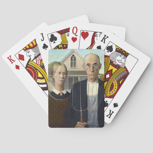 Grant Wood "American Gothic" Spielkarten (Rückseite)