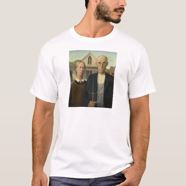Grant Wood - American Gothic T-Shirt (Vorderseite)