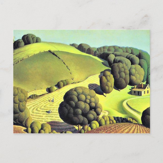 Grant Wood artwork, Young Corn Postkarte (Vorderseite)