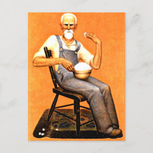 Grant Wood - Großvater isst Popcorn, Postkarte