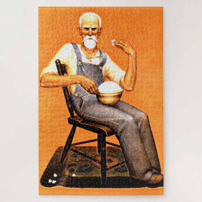 Grant Wood - Opa frisst Popcorn (Vertikal)