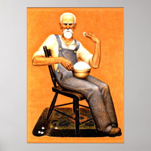 Grant Wood - Opa frisst Popcorn Poster