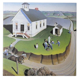 Grant Wood's Arbor Day artwork Fliese